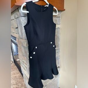 Hp- NWOT LOFT Black Dress- Buttons on pockets!